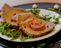 Posta branca recheada