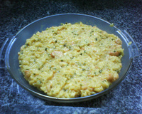 Risoto cremoso de camarão