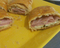 Enroladinho de presunto e queijo