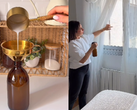 Alicia Martínez, especialista em limpeza: "Para manter a casa com um cheiro agradável, borrifo este aromatizador de ar caseiro nas cortinas."