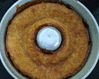 Bolo de laranja com casca batido no liquidificador