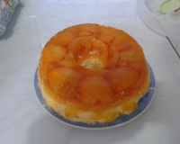 Sobremesa deliciosa de pêssego