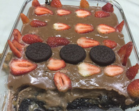 Torta de morango com brigadeiro e oreo