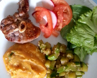 Purê de batata-doce com cenoura