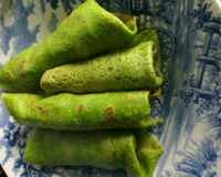 Panqueca verde com carne