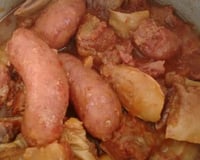 Costela com linguiça na panela de pressão