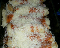 Panqueca de presunto e mussarela