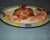 Coxa de frango recheada assada