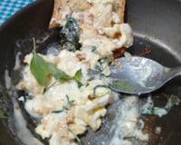 Mexido de ovos com requeijão