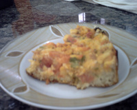 Torta colorida de frango