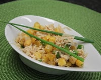 Salada de grão-de-bico com bacalhau da Veronica