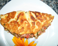 Omelete de calabresa
