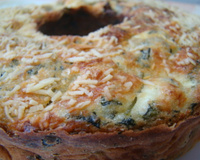 Souflé ecológico de folhas e queijo - muito nutritivo