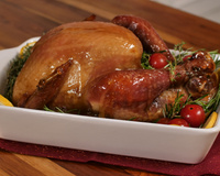 Peru recheado com farofa