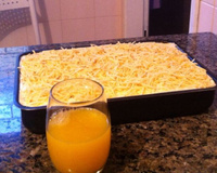 Bolo salgado gelado de pão de forma