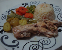 Rã ao forno ao perfume de coco