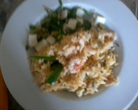 Risoto de camarão cremoso