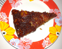 Torta de delícia com banana na massa