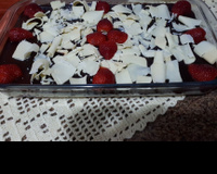 Bombom aberto de morango