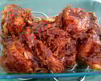 Costela de porco com molho Barbecue