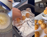 Bolinha de tapioca de apenas 3 ingredientes na airfryer: receita rápida para um café ou lanche muito gostoso