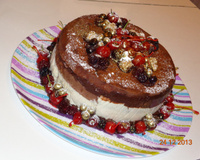 Naked Cake de baunilha com negresco