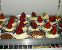 Cupcake de chocolate e Morango