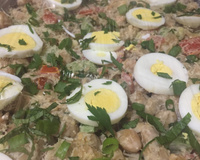 Salada de grão-de-bico e abobrinha