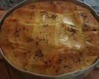 Torta cremosa de presunto e queijo