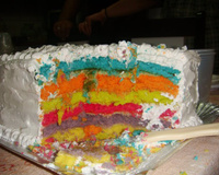 Bolo arco-íris
