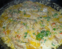 Bife com creme de leite