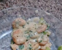 Camarão com creme de leite