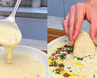 Esse creme de batata com bacon e ervas é tradição na minha casa quando faz frio: cremoso, fácil de fazer e rende muito