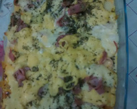 Batata de forno com frango rápida