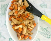 Refogado de frango com cenoura