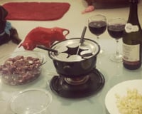 Fondue de carne ao vinho (sem gordura)