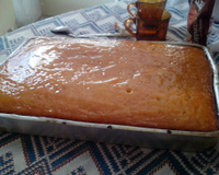 Bolo de laranja com calda