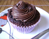 Cupcake amanteigado de chocolate com Nutella
