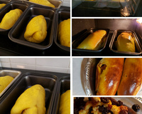 Pão de maçã com passas