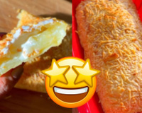 Acabei de tirar do forno e ficou maravilhoso: pão de batata SEM FARINHA, OVO ou LEITE na massa; fiz com recheio cremoso de queijo