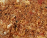 Pizza de massa de pão de sardinha