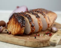 Lombo de porco ao molho barbecue