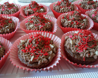 Cupcake de chocolate no micro-ondas