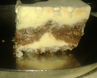 Torta de brigadeiro, sorvete e bis