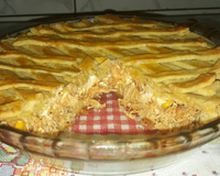 Empadão de frango com palmito