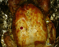 Chester desossado com farofa de frutas secas