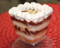 Pavê mousse de Nutella com biscoitos triturados