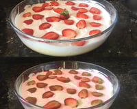 Sobremesa gelada de morango