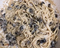 Macarrão com molho de cogumelos