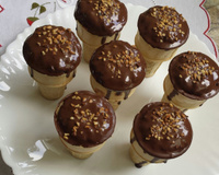 Bolo na casquinha de sorvete